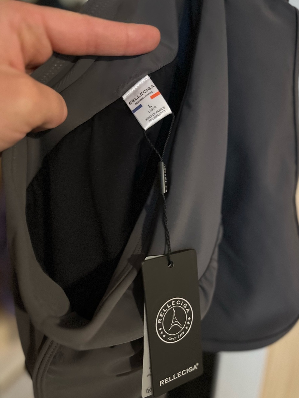 Relleciga Dark Grey Swim Shorts NWT - Picture 4 of 5